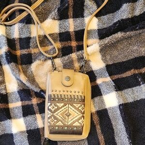 Stylish Tan and Brown Crossbody Bag